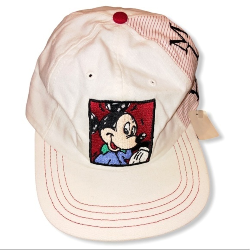 Disney Goofy’s Hat Co White Mickey Mouse Hat RARE VINTAGE NEW WITH TAGS‎